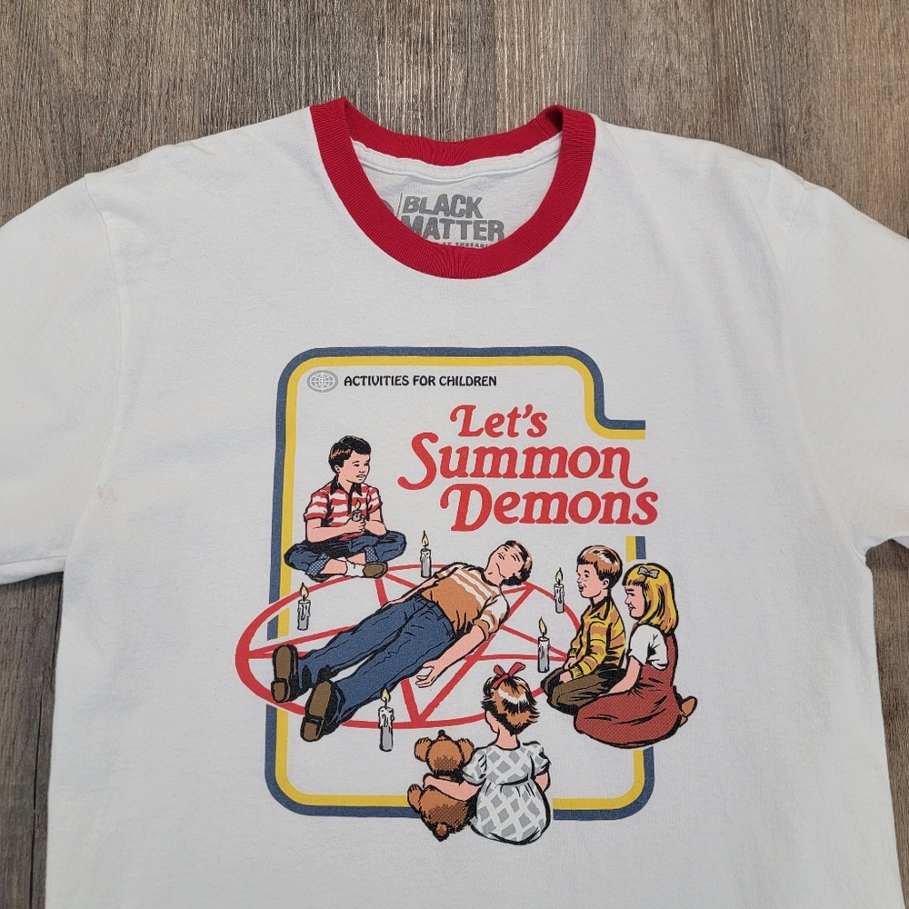 Steven Rhodes Let’s Summon Demons Shirt Unisex Medium Dark Humor Hot Topic